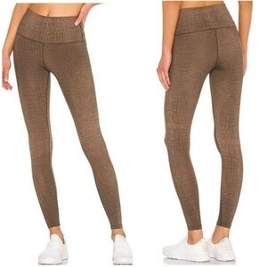VARLEY Luna High Rise Legging in Alligator 7/8 Full Length Size MEDIUM Yoga